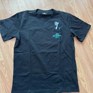 Disney Zootopia Black T-Shirt with Character Pocket Print